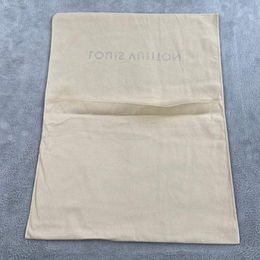 Louis Vuitton Dust Bag 18x11 Beige Cotton Drawstring Purse Handbag Storage - Picture 2 of 8